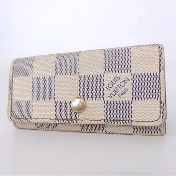 AUTH LOUIS VUITTON Damier Azul Leather Key Case Holder - Picture 3 of 11